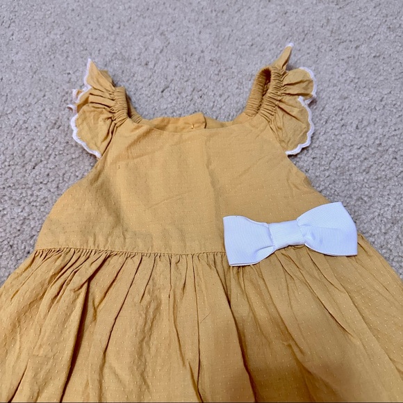 Tahari Yellow Scalloped Dress - Picture 3 of 7